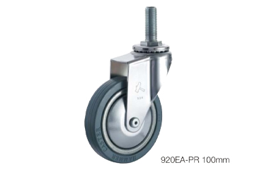 ハンマーキャスター 920EA (φ75～125)(ねじ込み式・自在)(M16 p＝2.0)(クロームメッキ)